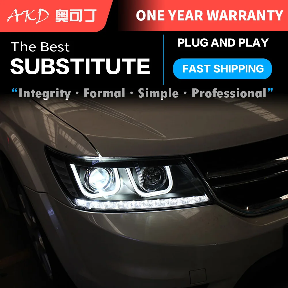

Фары для стайлинга автомобиля для Dodge Journey Fiat Freement светодиодный ные фары 2011-2015 фары головного света DRL сигнальный проектор линзы автомобиля