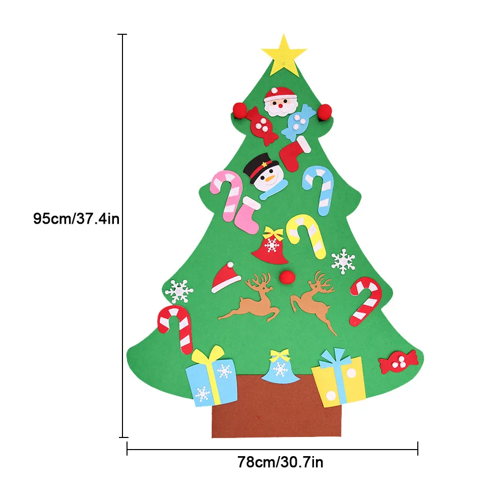 DIY войлок набор рождественской елки с украшениями для детей рождественские