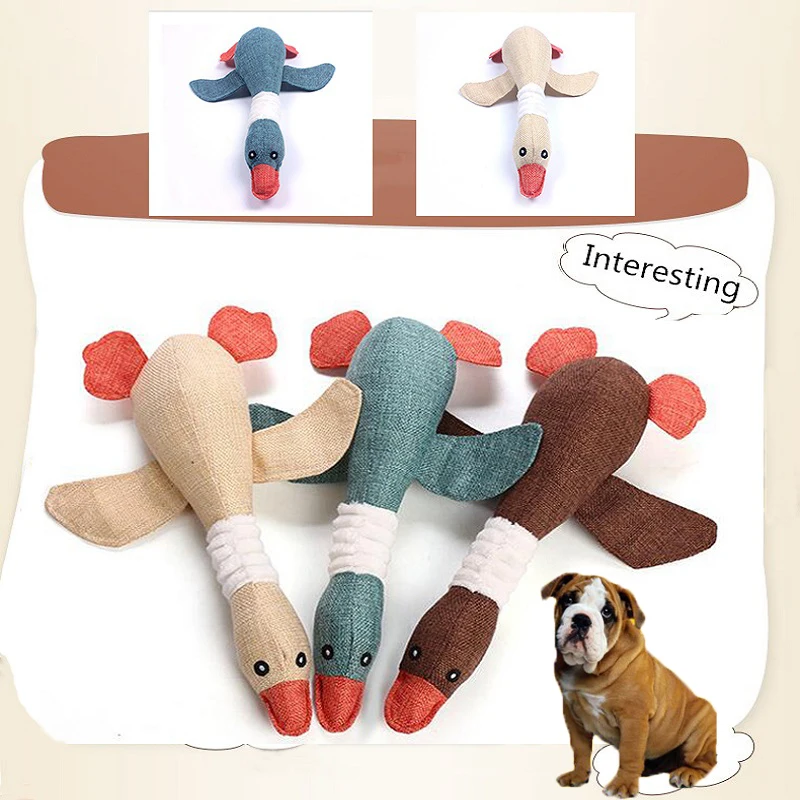 Милая игрушечная собака кошка и игрушки для собак скрипучий Гусь жевательные