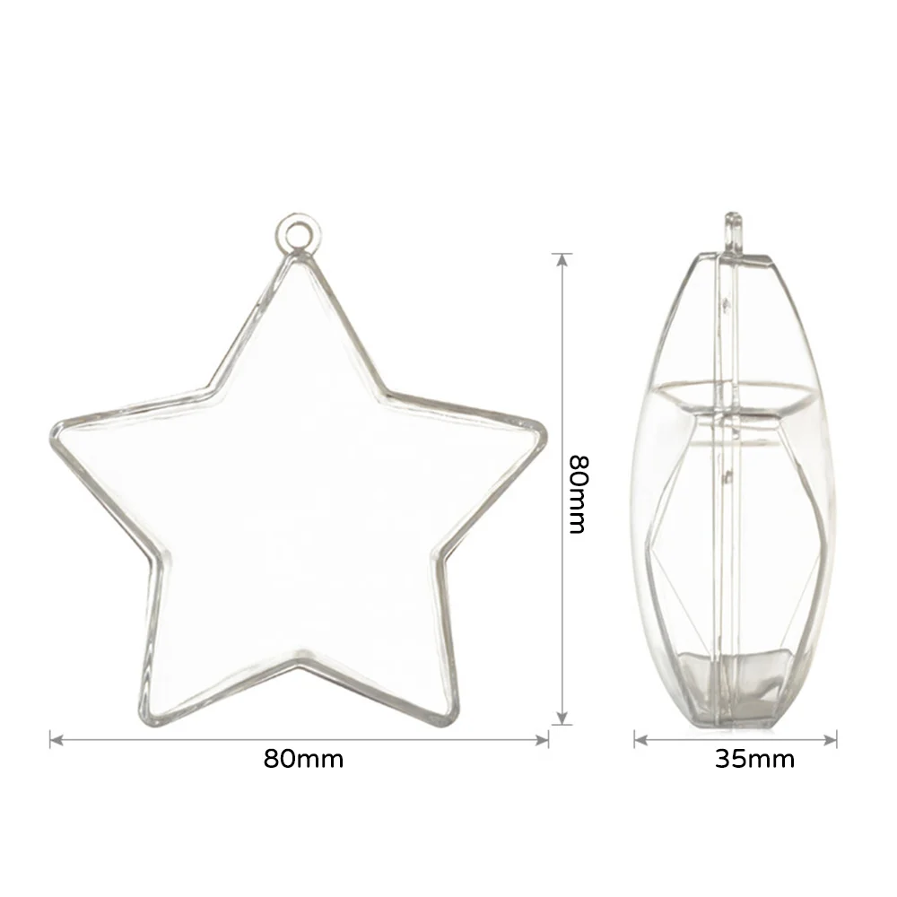 

10Pcs Transparent Star Shape Plastic Candy Box Wedding Favor Party Home Decor