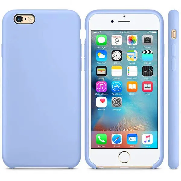 Светло-фиолетовый Силиконовый чехол для телефона для Iphone 7, 8 Plus, чехол для Iphone 6, 6S Plus, X, XS, MAX, XR, 7, 8, без логотипа, Роскошный чехол s+ сумка - Цвет: Светло-фиолетовый