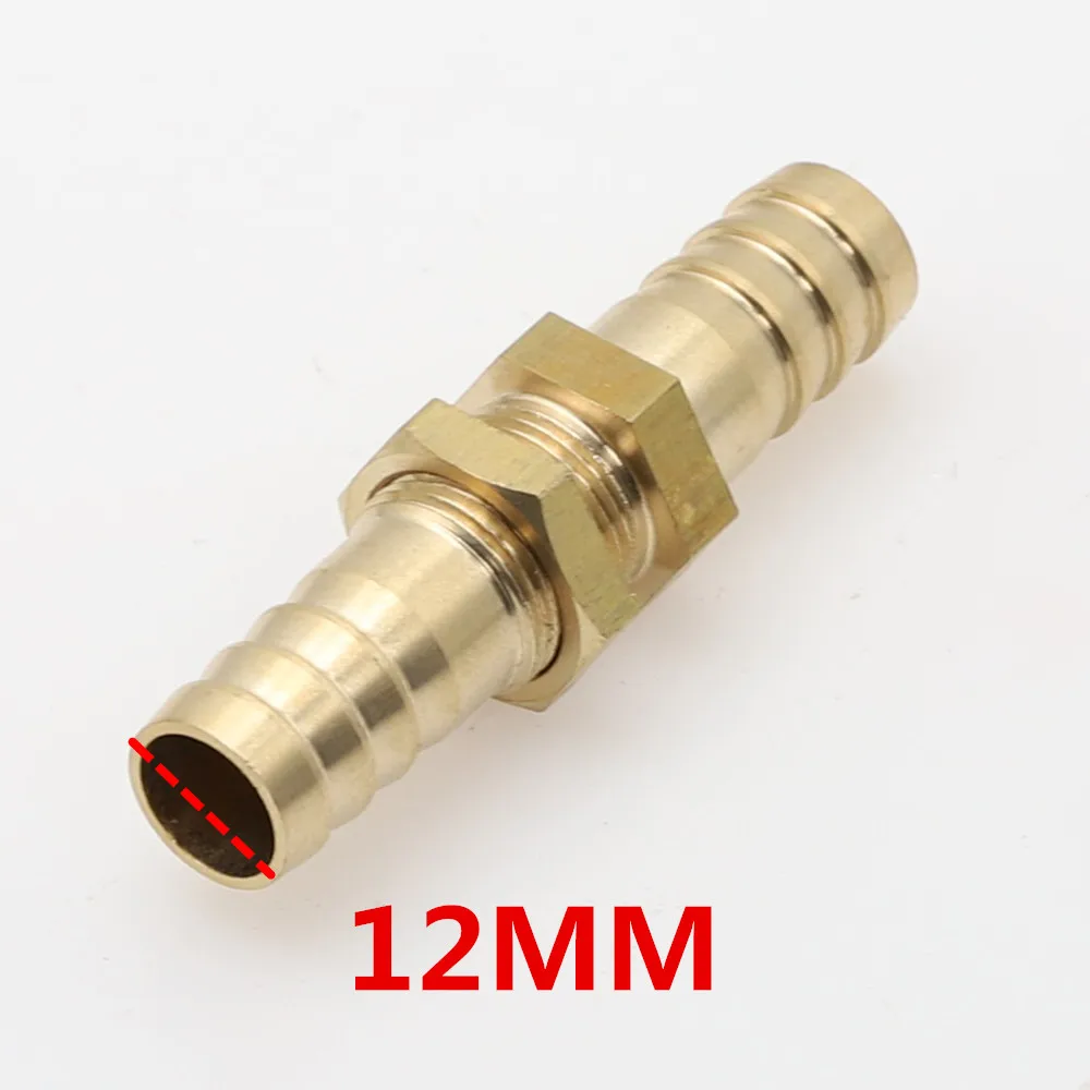 12MM Barb Труба ID 6 8 10 12 14 16 мм шланг Барб переборка Латунь Колючая труба штуцер соединитель Адаптер для топлива газ Вода Медь - Цвет: 12MM Barb