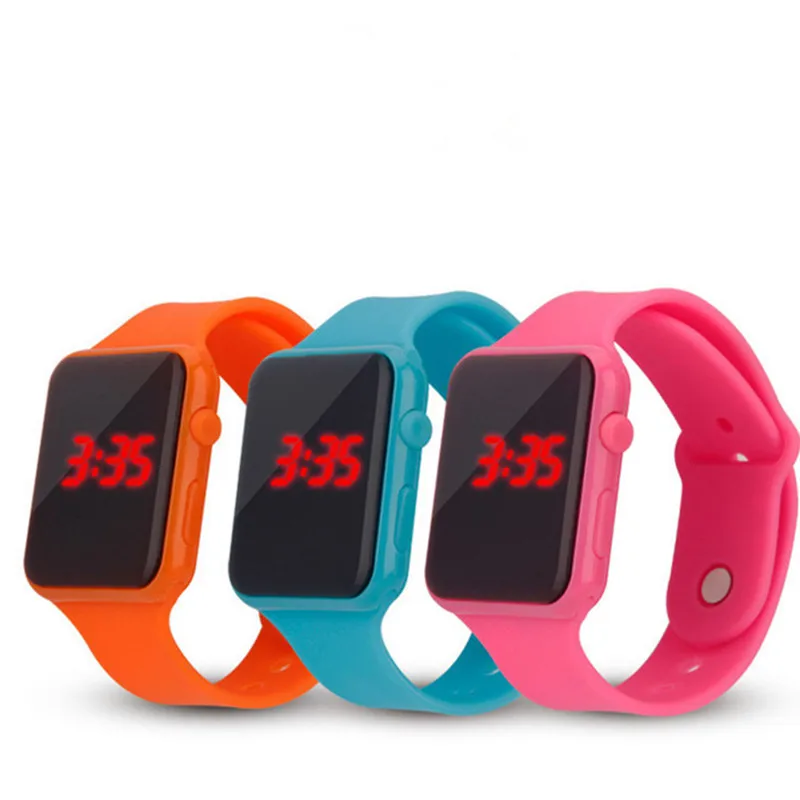 Детские спортивные часы Простые Модные светодиодные цифровые электронные хит