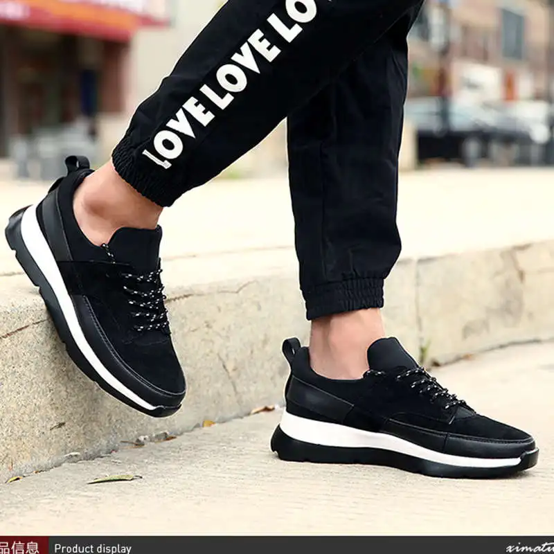 

Кроссовки мужские на толстой подошве, спортивная обувь для бега, амортизация ударов, белый цвет