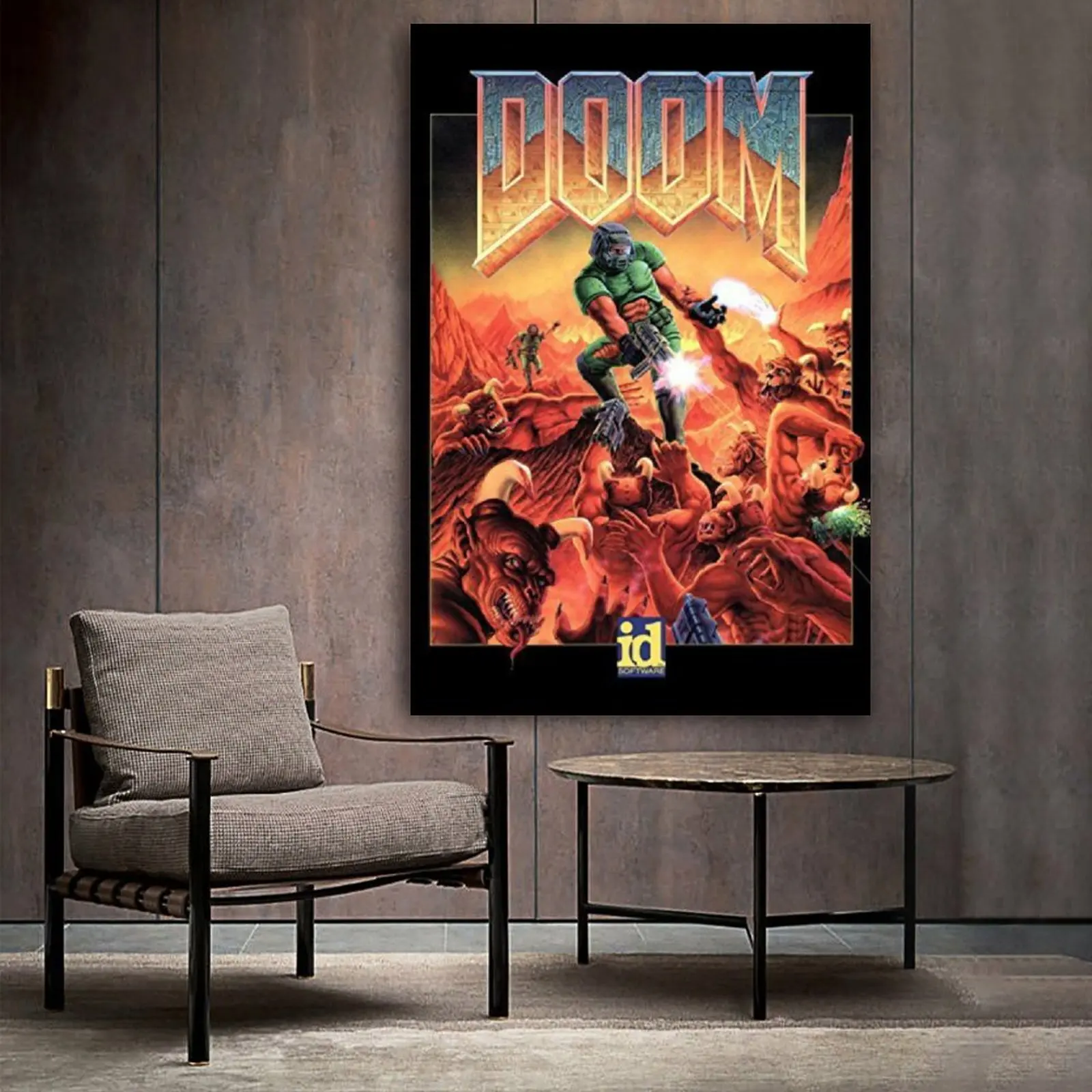 

Doom Original Video Game Poster Decorative Painting Canvas Wall Art Living Room Posters Bedroom Painting