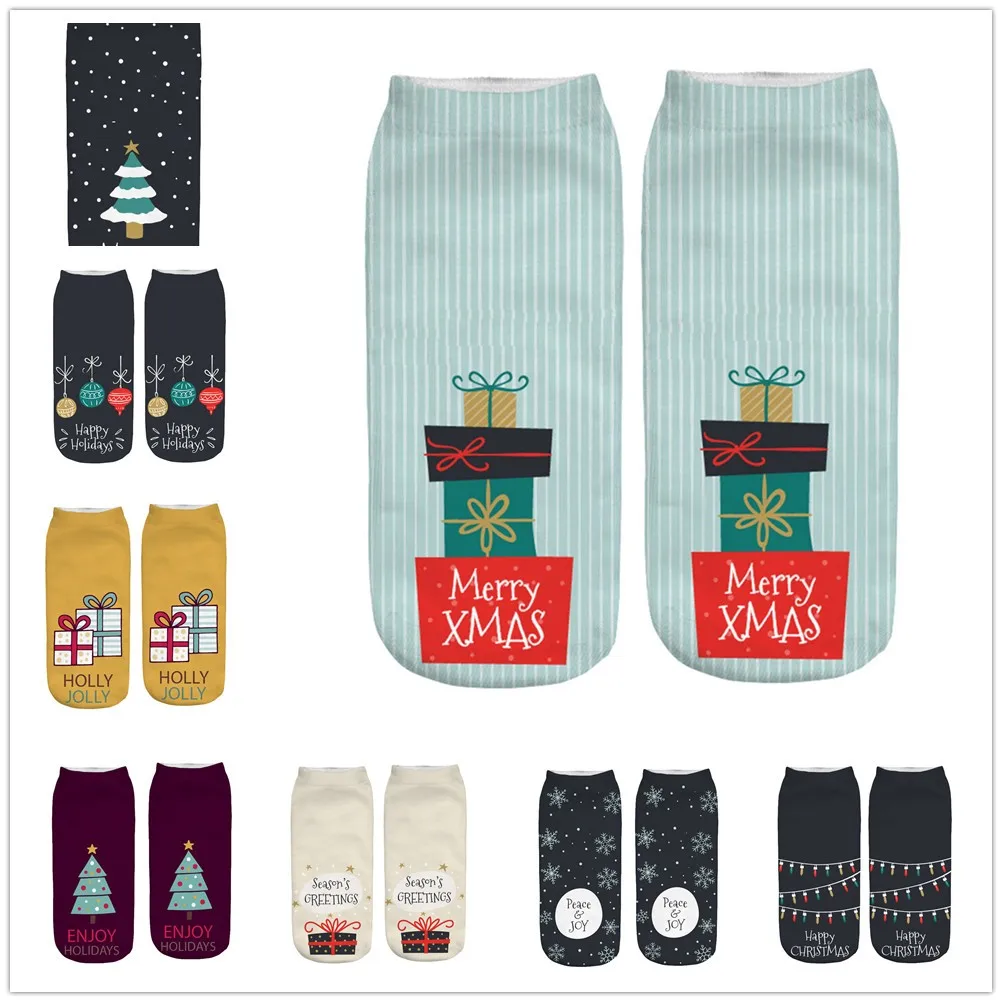 Новые модные женские полосатые зимние носки 3D Мультяшные забавные