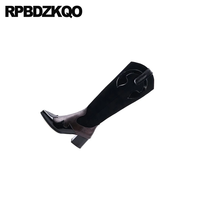 Мода Большой Размеры под змеиную кожу женские сапоги Сезон Зима 2021 из змеиной