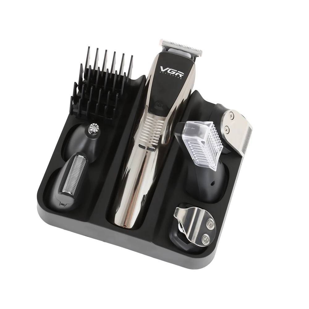 

VGR hair trimmer grooming kit 6 in 1 rechargeable hair clipper nose hair trimmer electric shaver beard trimmer hair carving