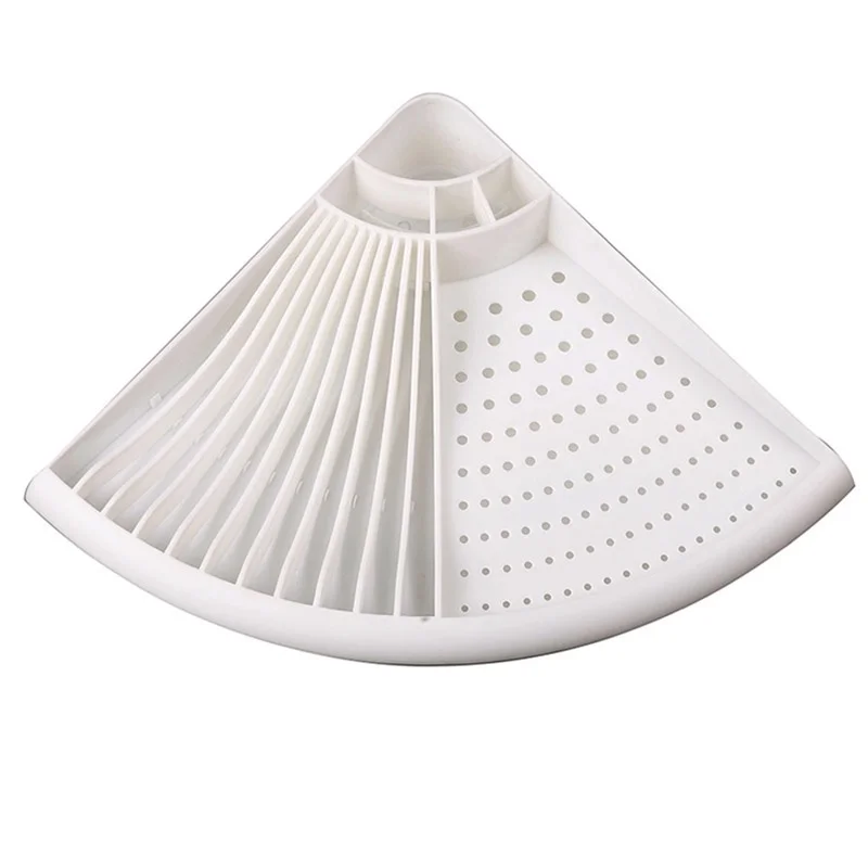 

Desktop slides, sink tray, multifunctional organiser for kitchen dishes, support, white storage shelf