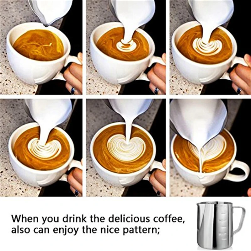 Антипригарное тефлоновое покрытие Нержавеющая сталь кувшин для вспенивания