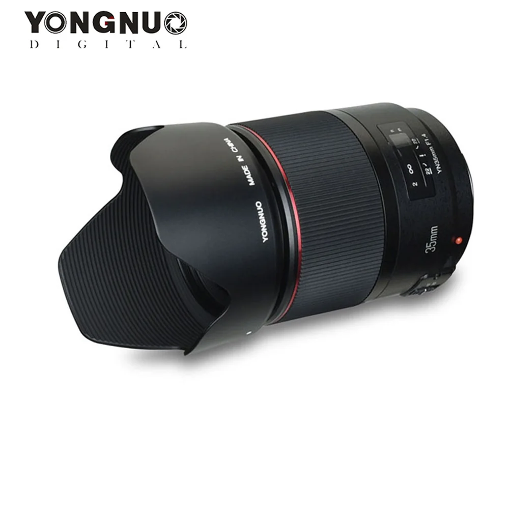 Широкоугольный объектив YONGNUO YN35mm F1.4 линзы в полной оправе для цифровых