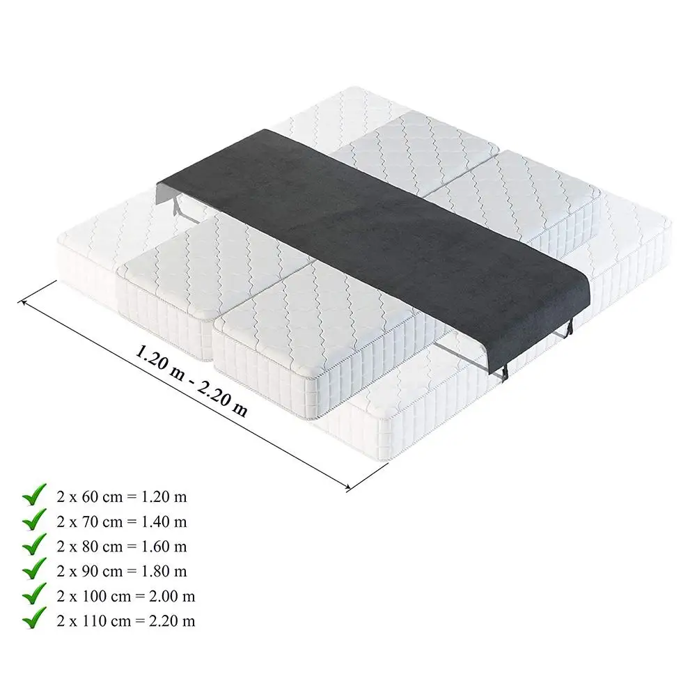 

Bed Bridge Mattress Connector Twin To King Converter Kit Metal Bed Gap Filler Two Single Mattress Connector for Home Hotel