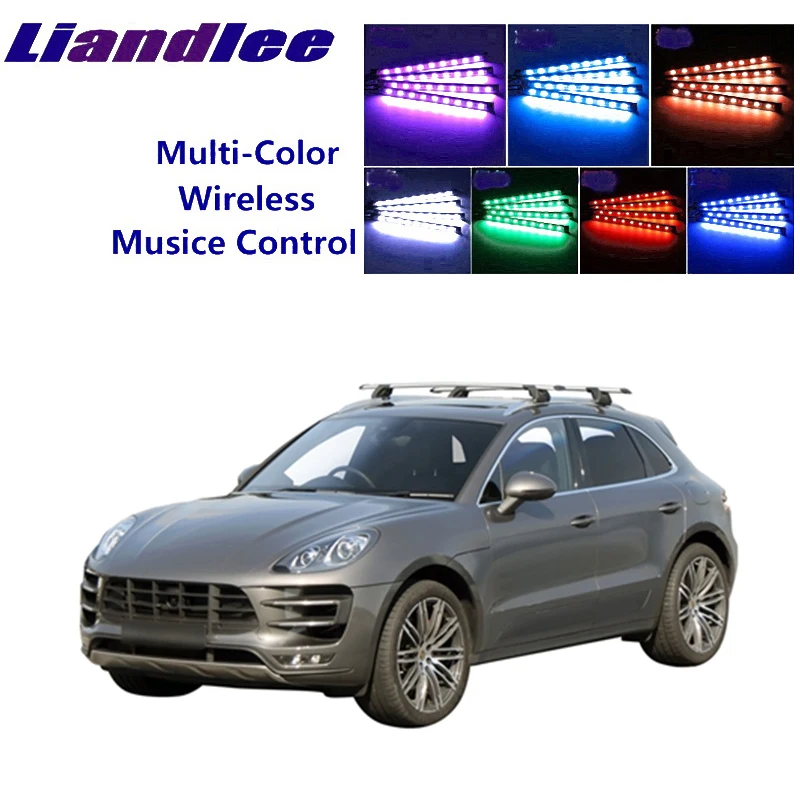 

LiandLee автомобильный светящийся Интерьер пол декоративные сиденья акцент окружающий неоновый светильник для Porsche Macan 2014 ~ 2019