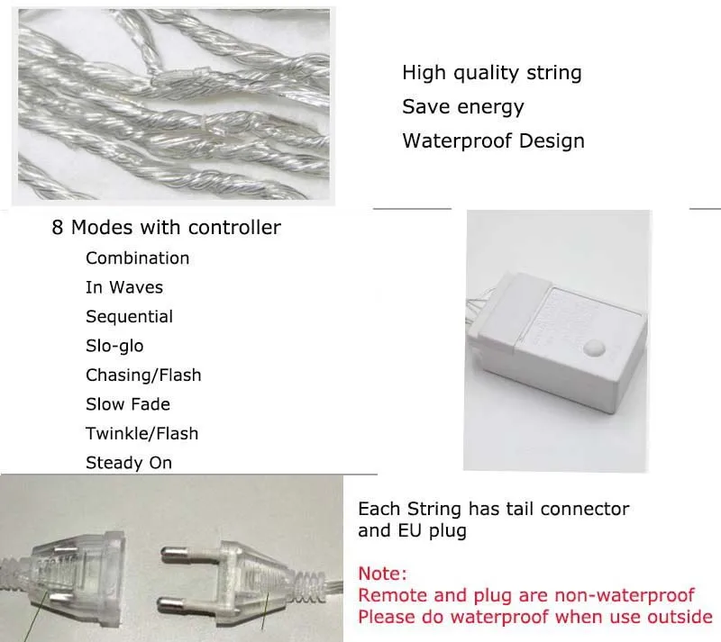 3X3 м 320 светодиодный фонарь-водопад занавеска сосулька гирлянда метеоритный