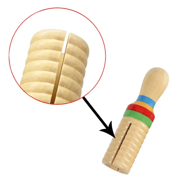 ГОРЯЧАЯ HG деревянная ворона эхолот из дерева Guiro с палкой Дети дети музыкальная