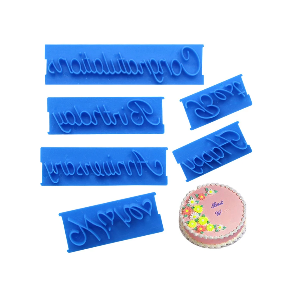 6 шт. буквенный алфавит печенье печать тиснение резак набор подарок помадка