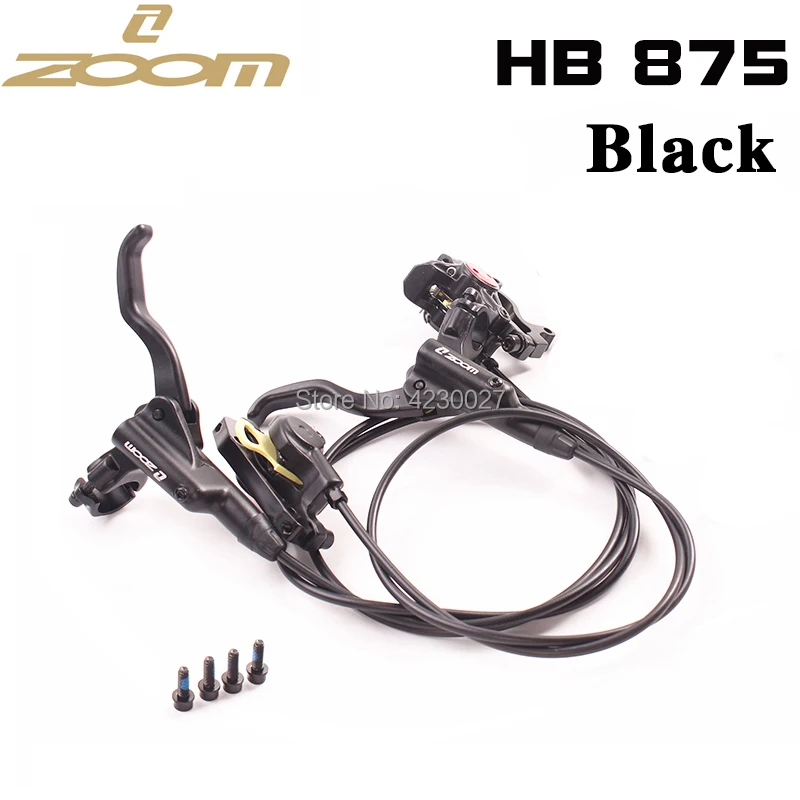ZOOM HB-875,, режим, комплект гидравлического тормоза для велосипеда, 800/1400 мм, MTB, для велосипеда, масло, давление, дисковый тормоз, комплект, передние и задние части велосипеда - Цвет: Black