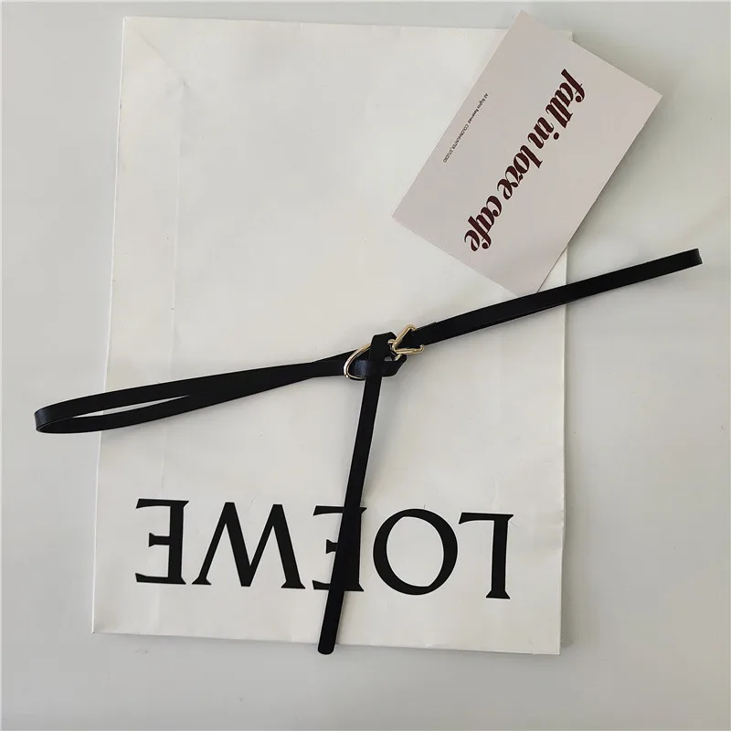 Женская простая универсальная одежда тонкий ремень с узлом кожаная декоративная