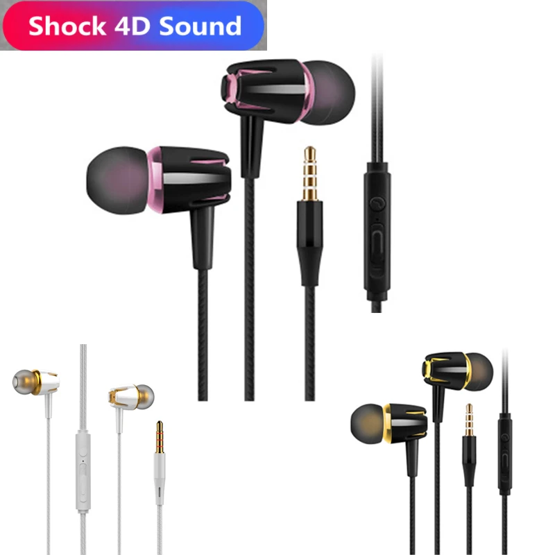

2021 New Earphones 3.5mm In-ear Wired Mic Volume Control Headset For Galaxy S10 S9 S8 S7 S6 Huawei Xiaomi IPhone 11 Smartphone