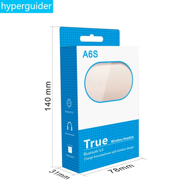 Hyperguider наушники TWS Bluetooth 5 0 Беспроводная гарнитура бинауральные вызова стерео Бас