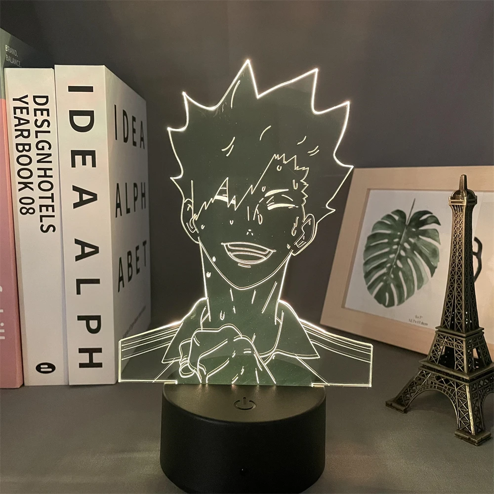 

Anime Led Lights Haikyuu Tetsuro Kuroo Figure for Room Decor RGB Color Changing Night Lights Gift Manga 3d Lamp Haikyu