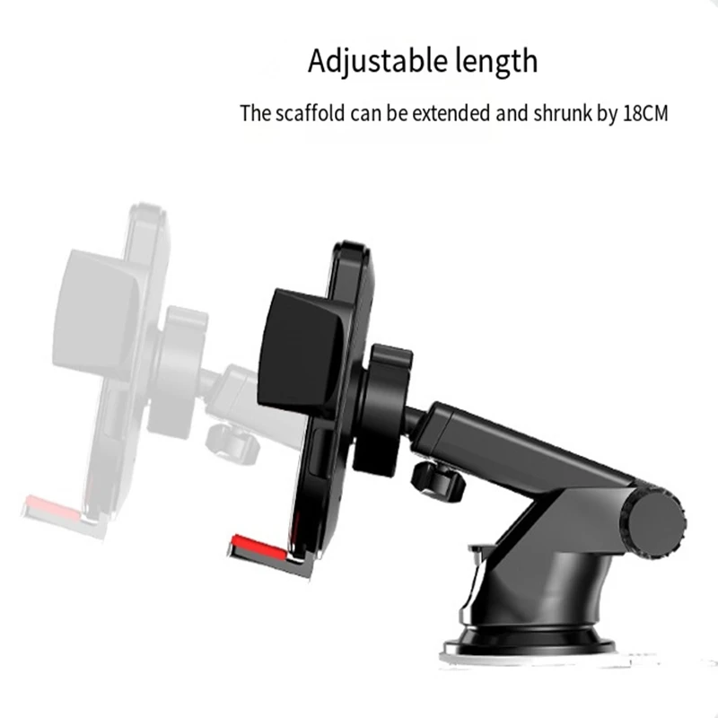 

Car Phone Mount, [Thick Case & Big Phones Friendly] Long Arm Suction Cup Phone Holder for Car Dashboard Windshield Air Vent Hand