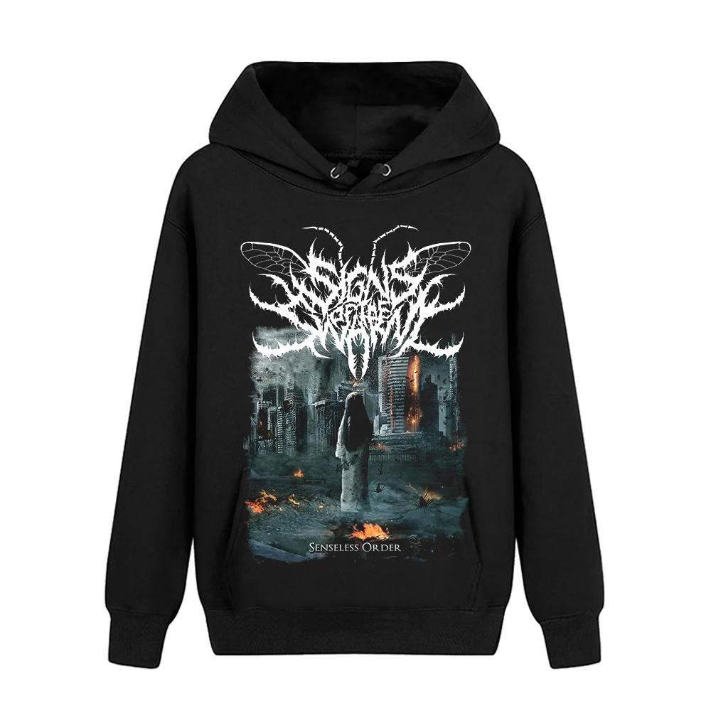 6 designs Signs of the Swarm Rock Band pollover Sweatshirt Rocker Nice Soft Warm heavy metal hoodies Deathcore Punk fleece