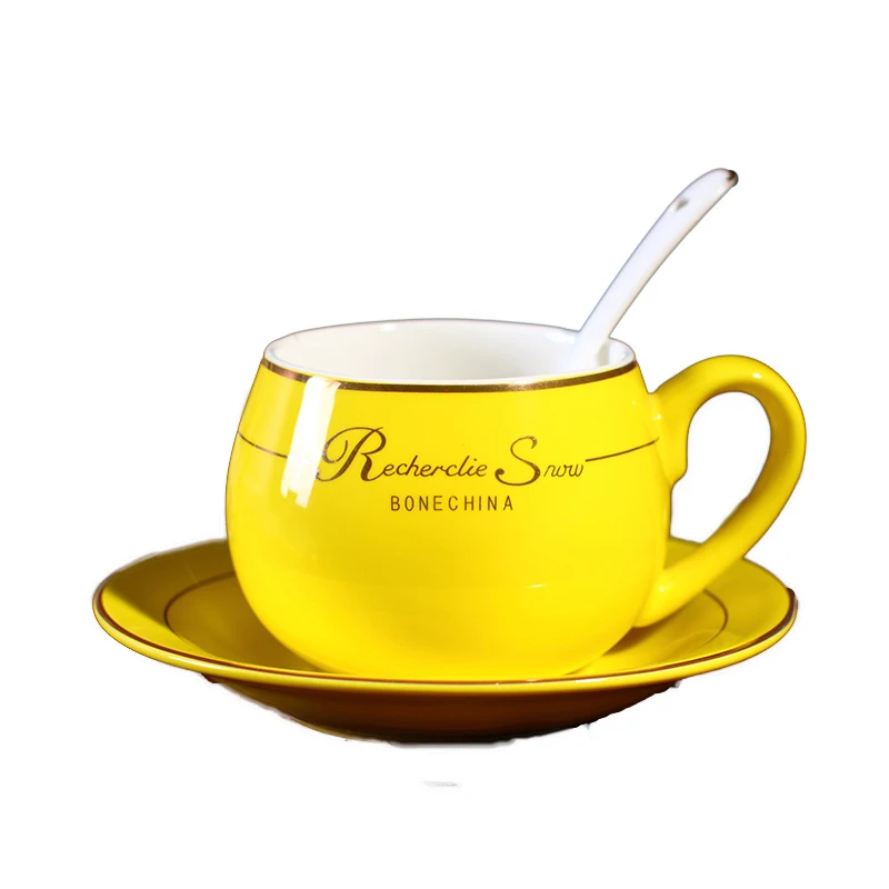 Креативная кофейная чашка в европейском стиле белая керамическая костяная