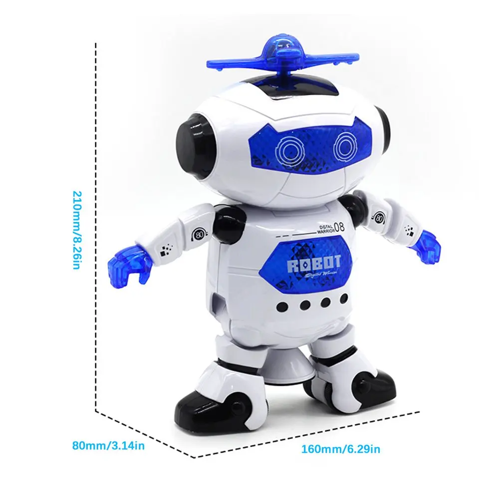 

Music Rotating Dancing Robot Children's Toys Electric Light Emitting Robot Children Christmas Gift Toys
