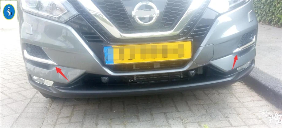 Yimaautotrims передние противотуманные фары лампа век бровей Крышка Накладка для Nissan Qashqai J11 ABS хром/углеродное волокно вид
