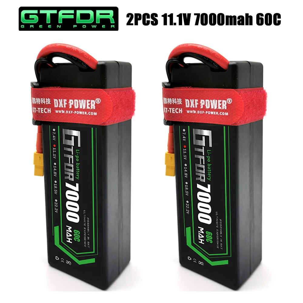 Аккумулятор GTFDR 3S 4S 6S Lipo батарея 11 1 В 14 8 в 22 2 7000 мАч 60C MAX 120C жестком корпусе для