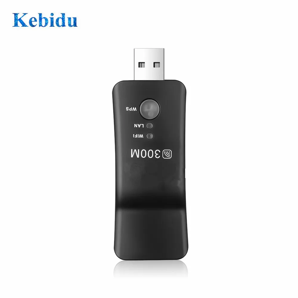 Универсальный беспроводной ТВ адаптер KEBIDU 300 Мбит/с Wi Fi WPS ретранслятор сетевой