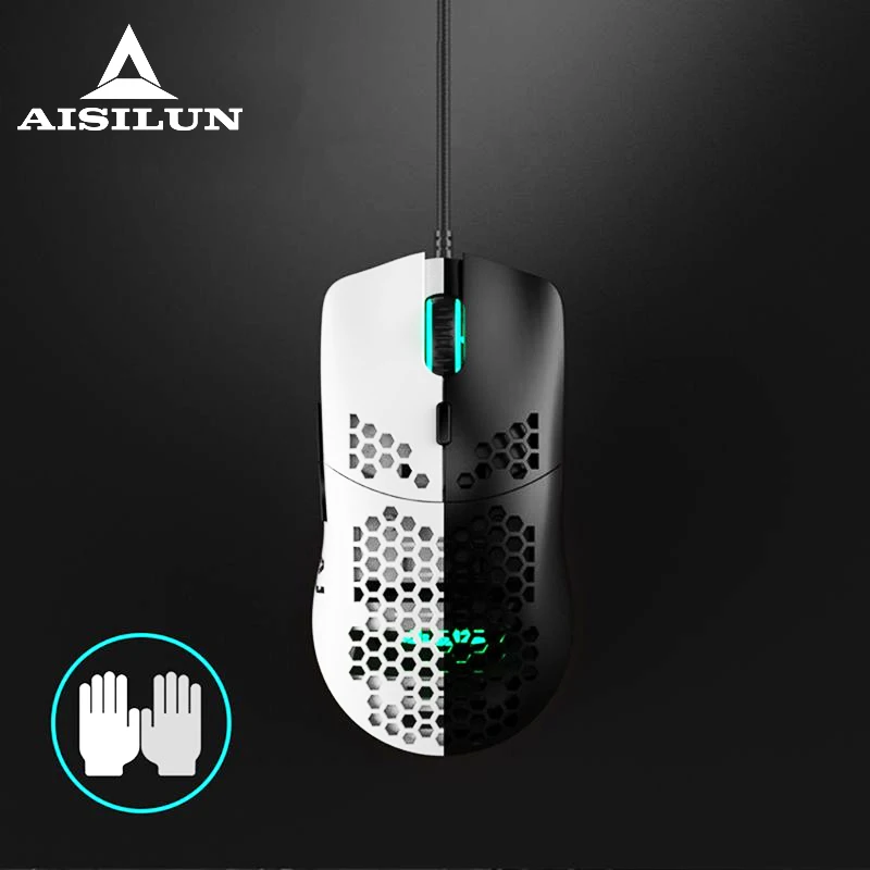 Ajazz AJ390 Новая легкая проводная мышь игровая с вырезами 6 DPI регулируемая 7