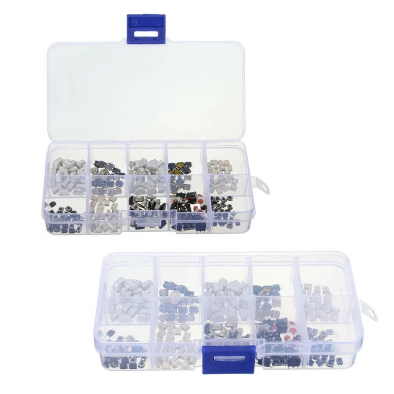 

250PCS 10 Types Tactile Push Button Touch Switch Remote Keys Button Microswitch