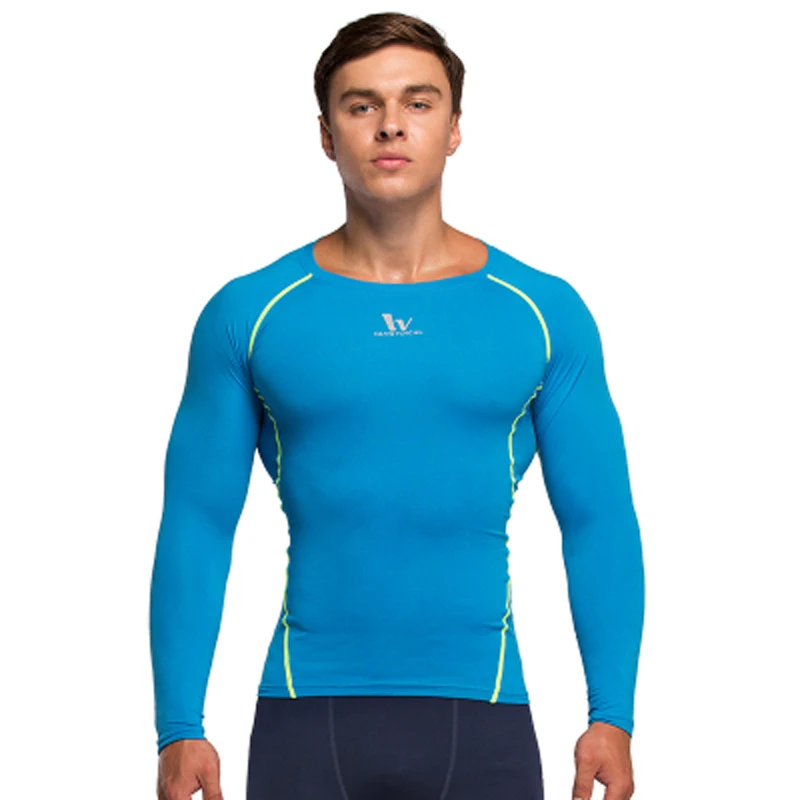Мужская спортивная компрессионная рубашка колготки базовый слой фитнес