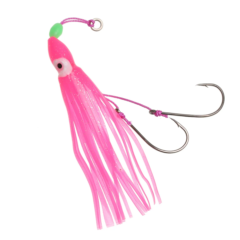 2 шт. светящаяся приманка для соленой осьминог мягкая силиконовая Юбка Для