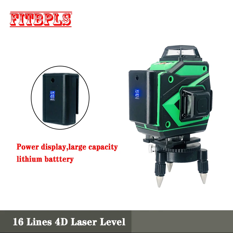 Hot sale16 Lines 4D Laser Level Level Self-Leveling 360 Horizontal And Vertical Cross Super Powerful Green Laser Level