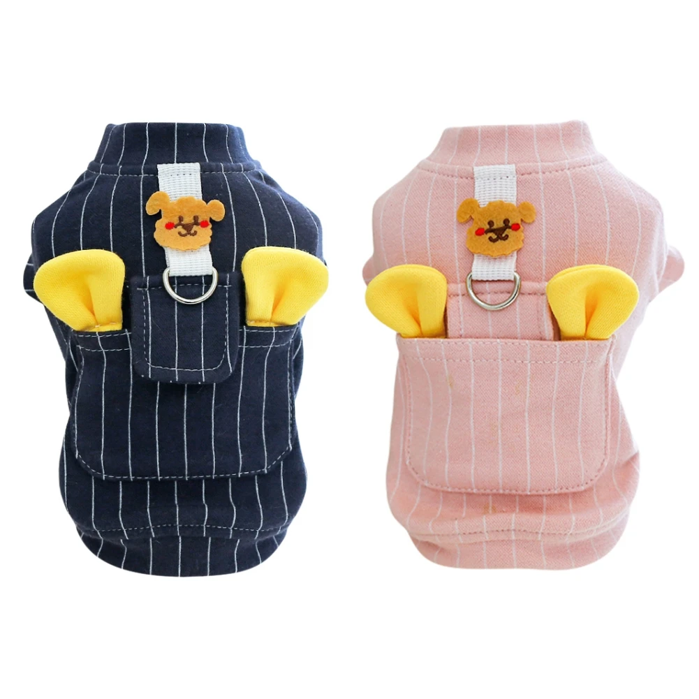 

Одежда для собак теплая зимняя одежда для домашних животных для катания на лыжах Хлопковая полосатая жилетка одежда наряд для щенка малень...