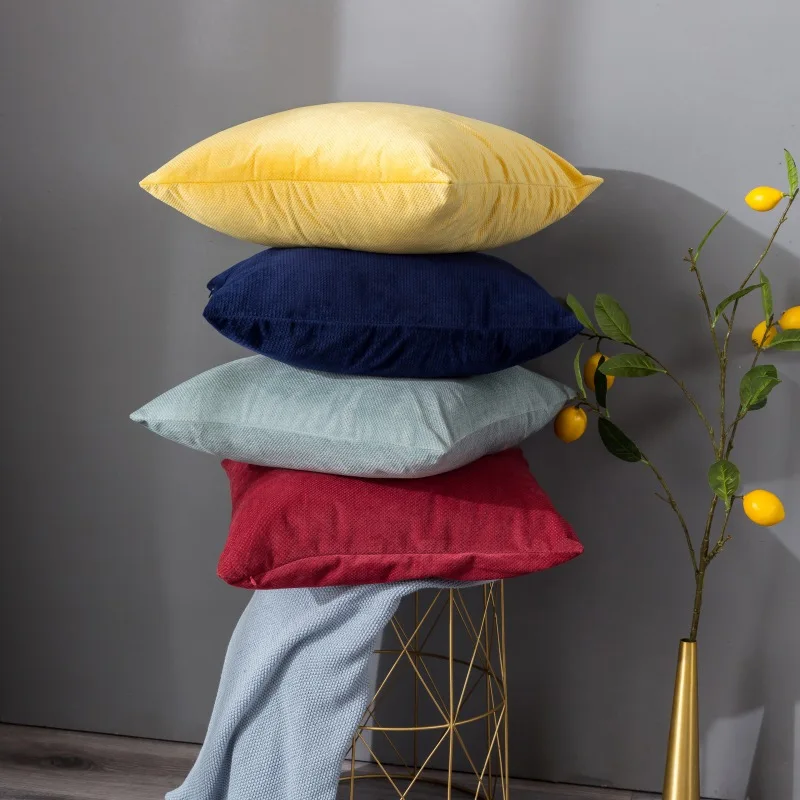 Декоративный удобный Бархатный Чехол для подушки чехол диванной на молнии