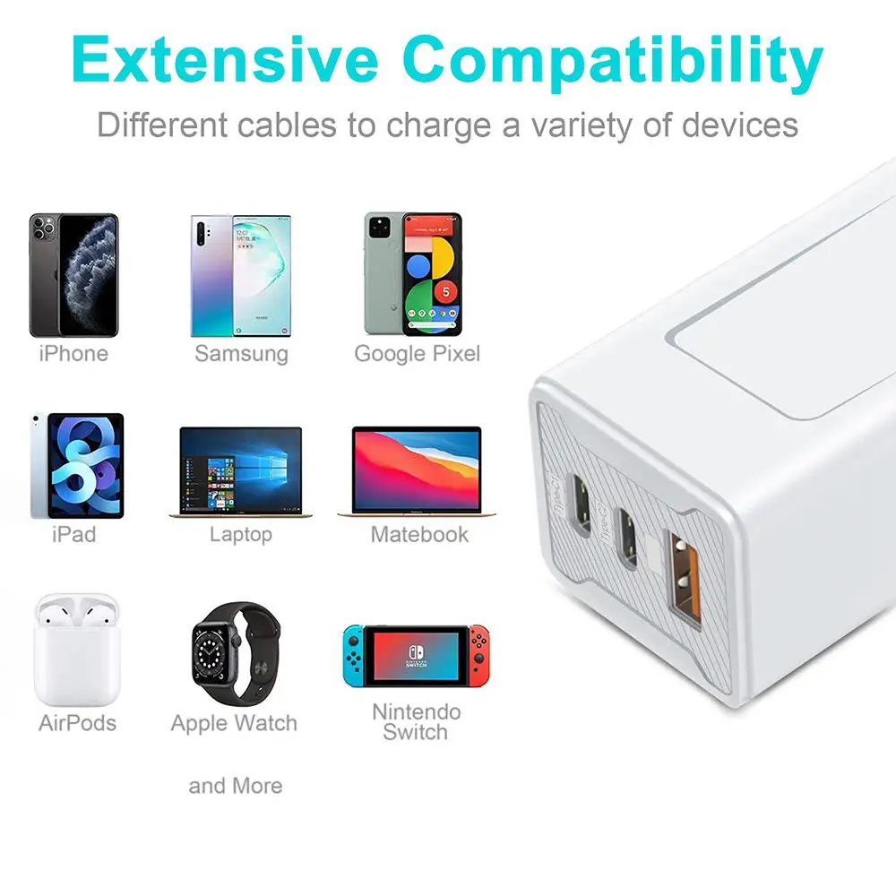 

GaN-P60 GaN 65W USB C Charger Quick Charge 3.0 QC3.0 PD3.0 USB-C Type C Fast USB Charger For iPhone 12 Pro Max Macbook