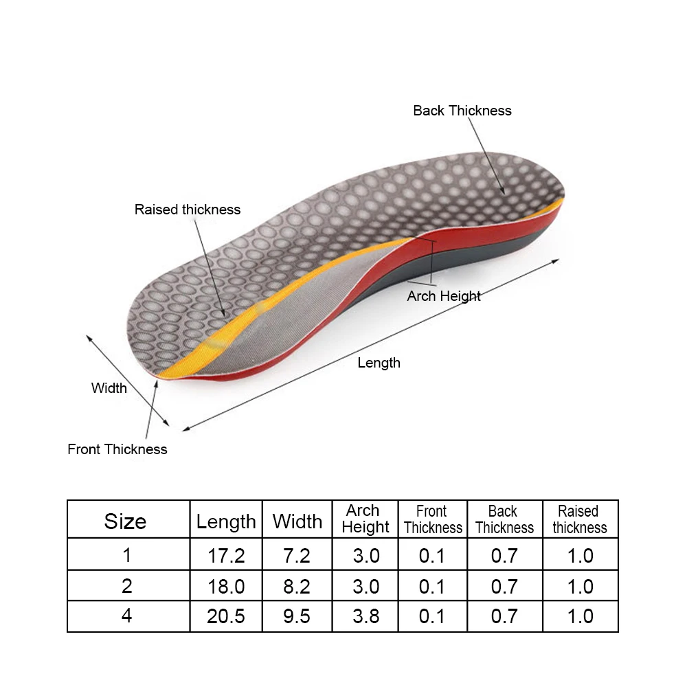 Men Orthotic Insoles Arch Support Half Inserts For Women Sporty Shoes TPU Cushion Orthopedic Health Foot Care Heel Massage Pads