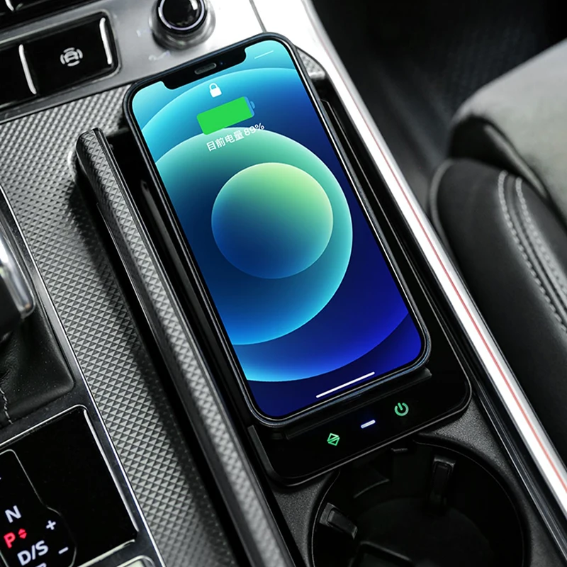 

Car wireless charger 15W fast phone charger charging pad panel phone holder for Audi A6 C8 S6 RS6 A7 S7 RS7 2019 2020 2021 2022