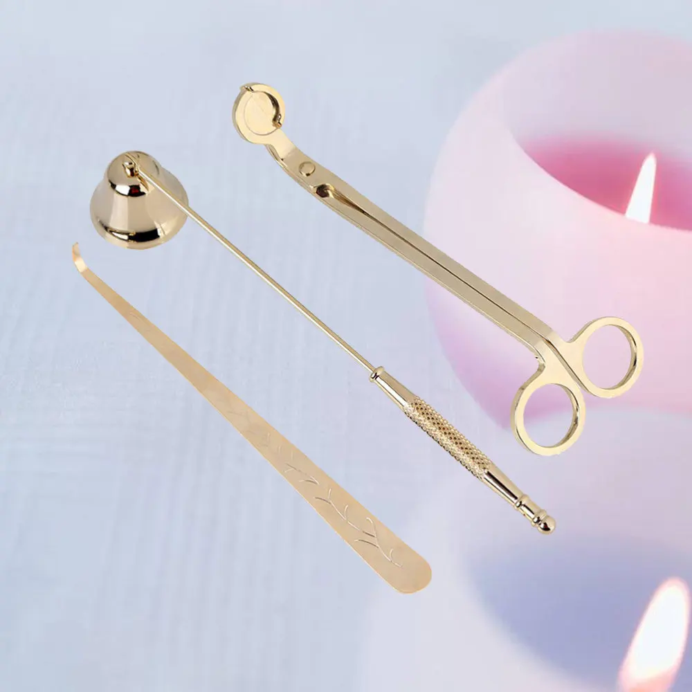 3 in 1 Candle Accessory Set Wick Trimmer Dipper Snuffer Tool Set(Black) | Дом и сад