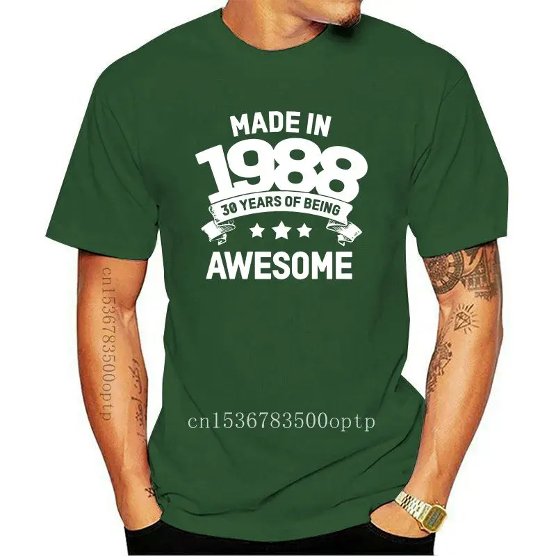 

Сделано в 1988 году, 30 лет удивительности! Футболка в подарок на 30-й день рождения, женская футболка из 100% хлопка, топы, футболка оптом