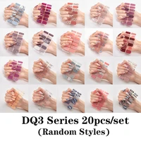 1020pcs full cover wraps nail polish stickers strips plain nail art decorations stripe designs glitter powder manicure tips