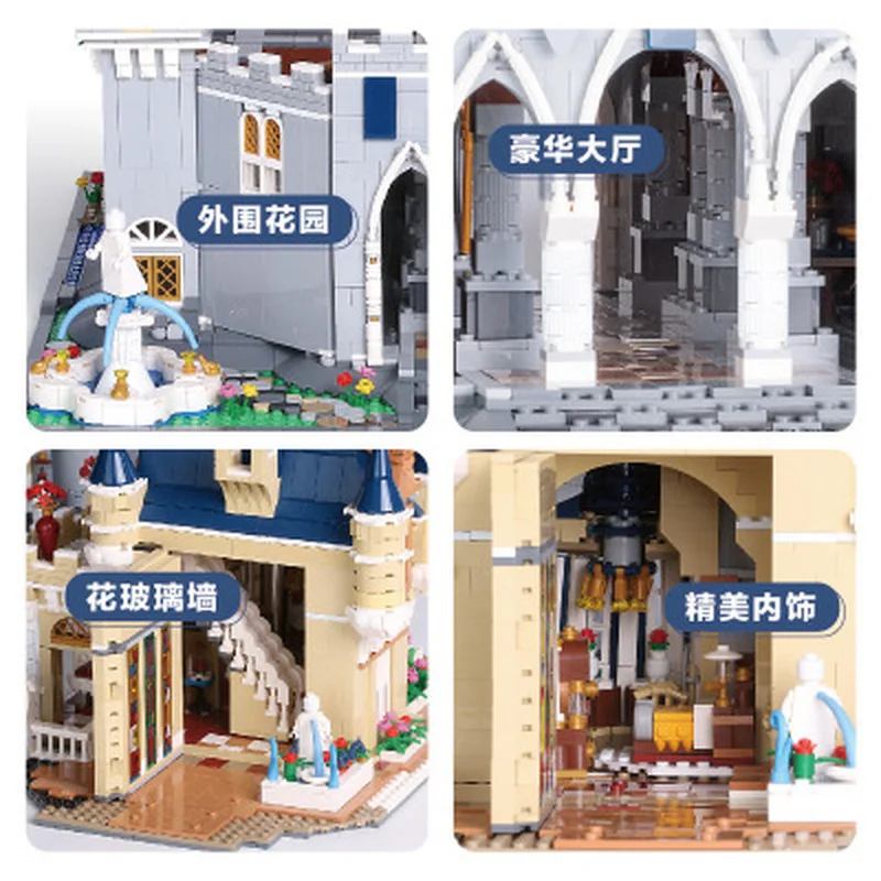 

8388 PCS 13132 MOULD KING Creative Street view Series MOC Paradise Girl Friends Model Building Blocks Bricks Kids Toys Gift
