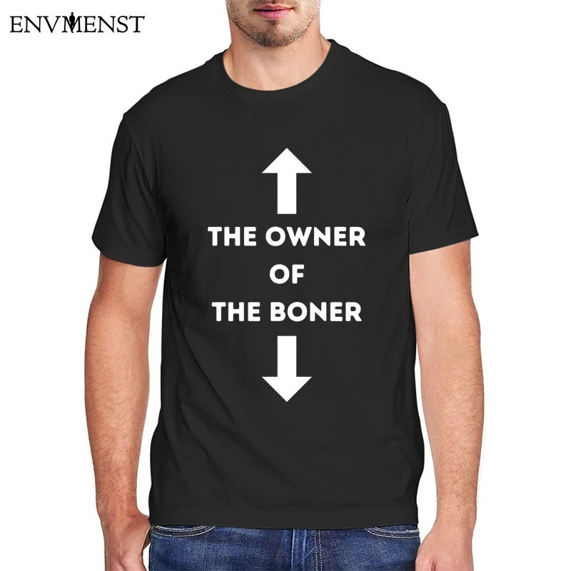 

The Owner Of The Boner T-Shirt Men Clothing Summer Casual Mens Tops Harajuku Male T Shirt Vintage 100% Cotton Short Sleeve Tees