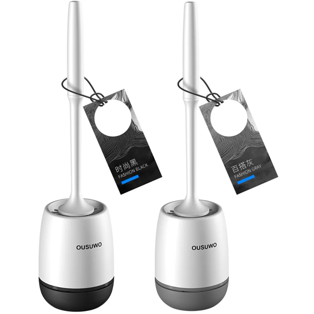 Щетка для унитаза с длинной ручкой и мягкой щетиной используется очистки туалета