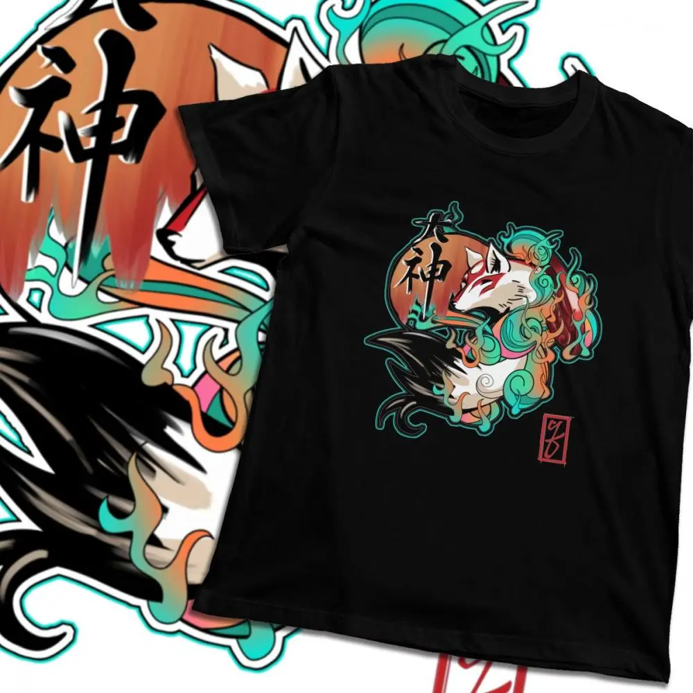 Футболка для мальчиков Okami Adventure Offical Trailer хлопок Geek Классический круглый вырез Harajuku уличная футболка рубашка