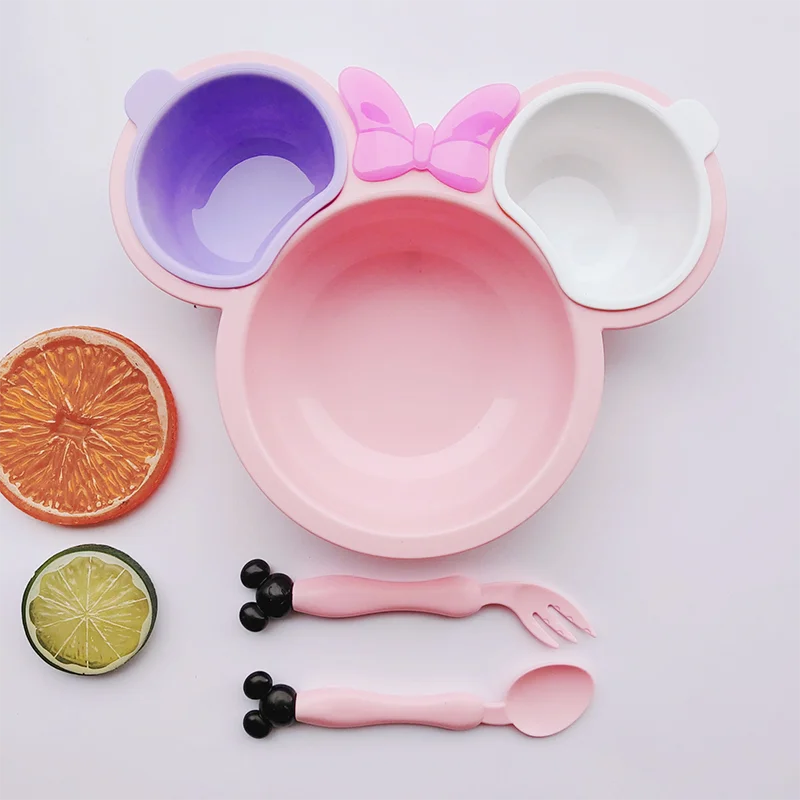 5 шт./компл. детская милая посуда с мультяшным рисунком еды Детская обеденная